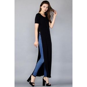 Side Slit Ankle Length Top